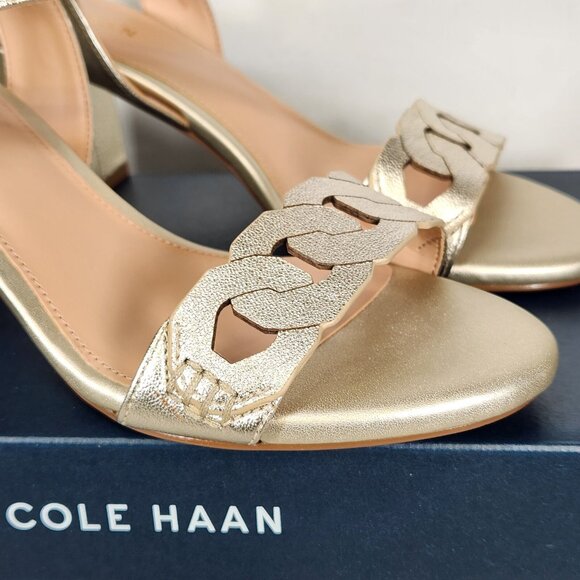 Cole Haan Josie Chain Sandal - Soft Gold Leather - Picture 4 of 10